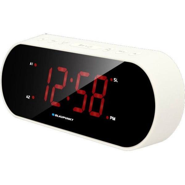 Радио с часовник Blaupunkt CR6WH, FM радио, Dual Alarm, Бял