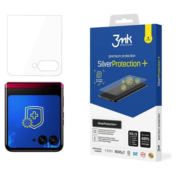 3MK SilverProtect+ Motorola Razr 40Ultra készülékhez Wet-Install antimikrobiális kijelzővédő film