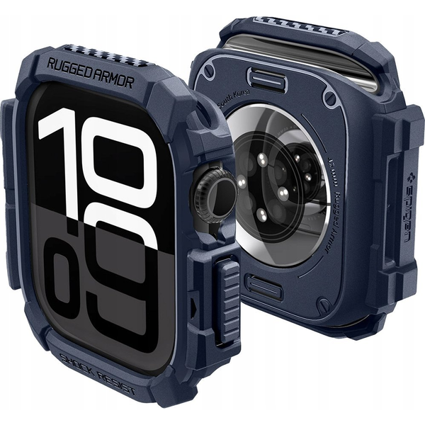 Spigen RUGGED ARMOR műanyag óra keret (ütésállóság) SÖTÉTKÉK Apple Watch Series 10 42mm (ACS08586)