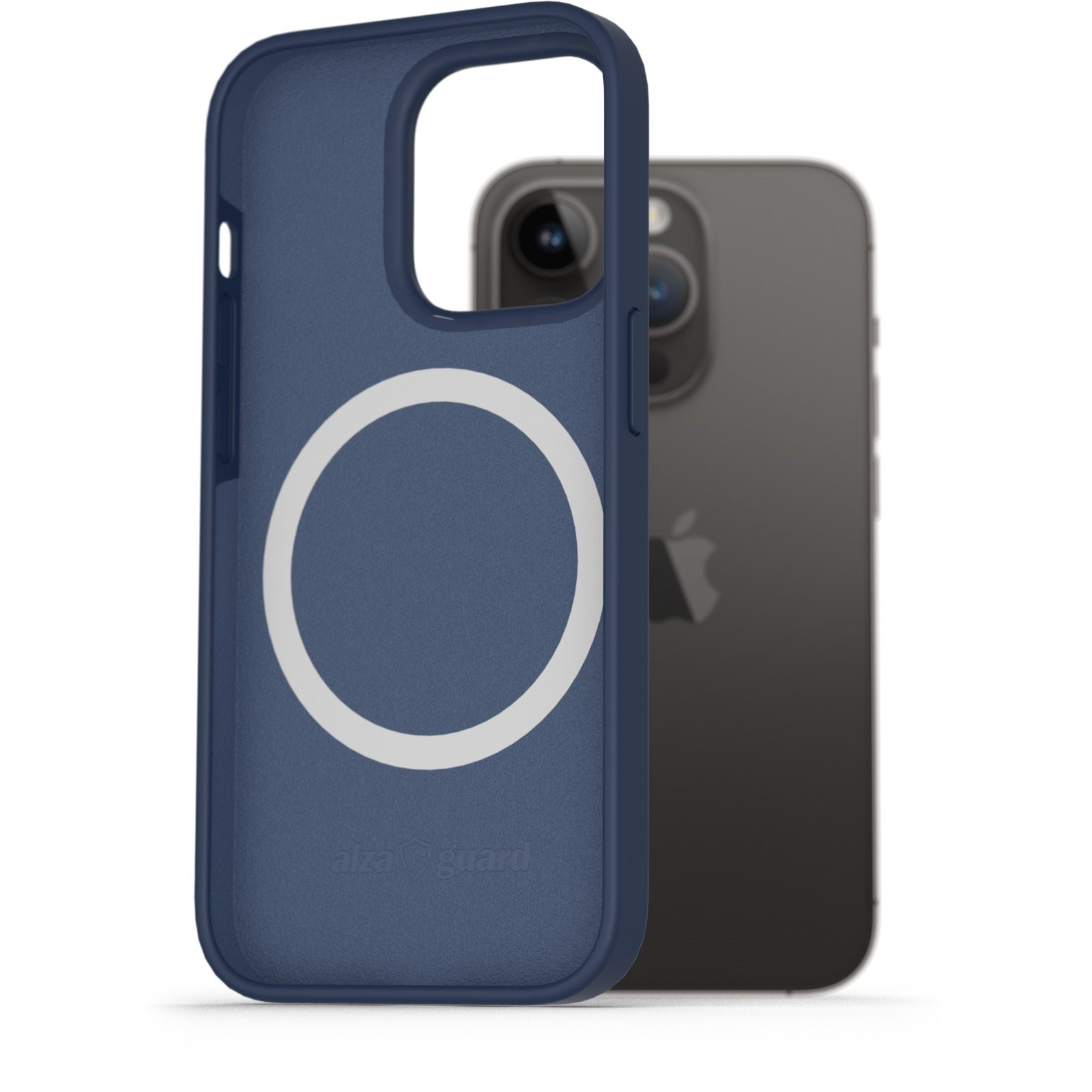 AlzaGuard Silicone Case Compatible with Magsafe iPhone 14 Pro kék tok (AGD-PCMS18L)