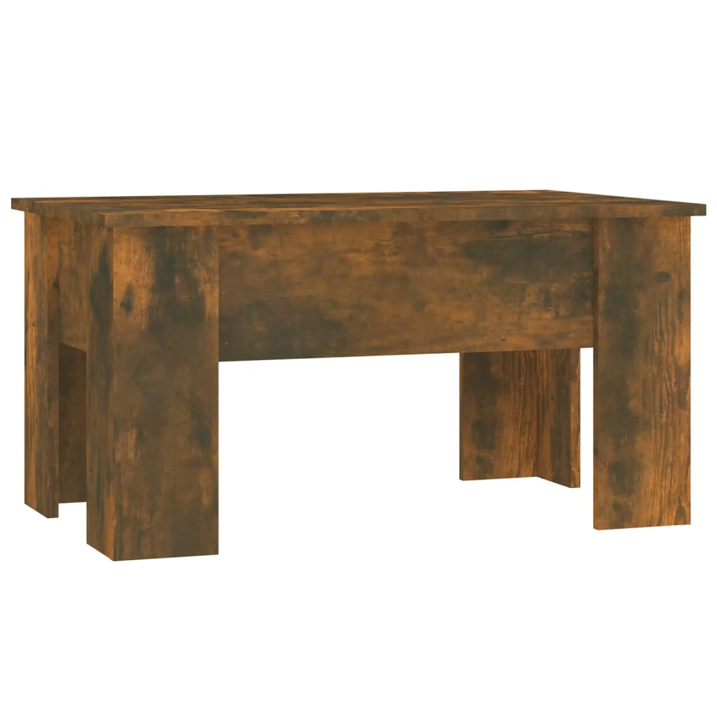 füstös tölgyszínű szerelt fa dohányzóasztal 79 x 49 x 41 cm (819281)