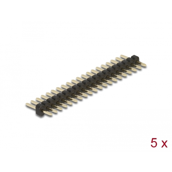 DELOCK Stiftleiste 20 Pin, Rastermaß 1,27 mm, 1-reihig 5 St.