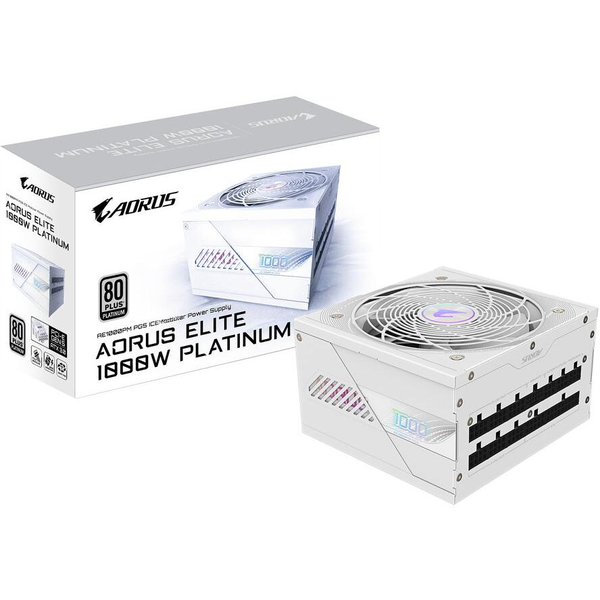 GIGABYTE AORUS ELITE P1000W ICE enhed til strømforsyning 1000 W 20+4 pin ATX ATX Hvid