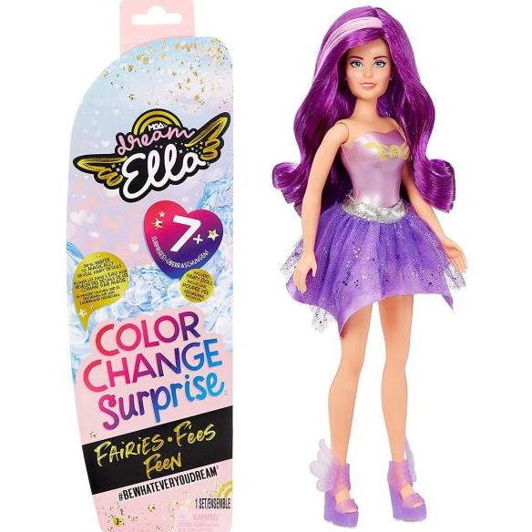 Dream Ella Színváltós tündér baba lila parókával (578000EUC) (578000EUC)