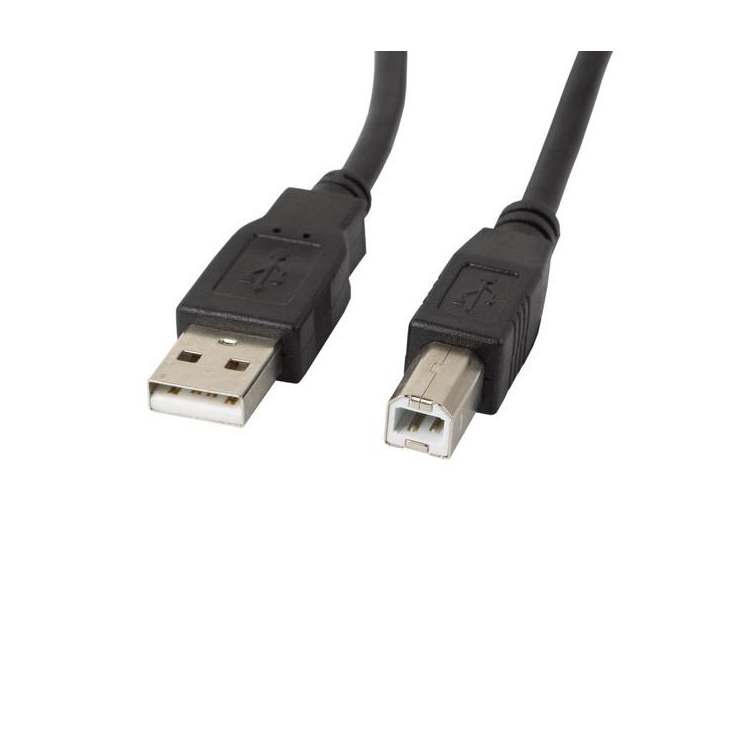 Lanberg USB 2.0 - USB B kábel 1m - Fekete (CA-USBA-11CC-0010-BK)