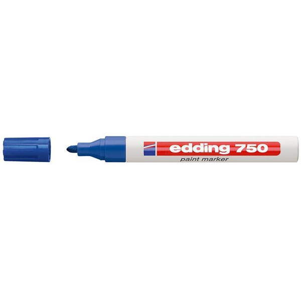 Marker olejové pero Edding 750 okrúhly hrot, 2-4 mm, modré