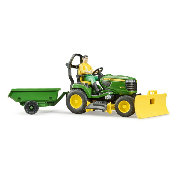 Bruder John Deere Fűnyírós traktor - Zöld/sárga