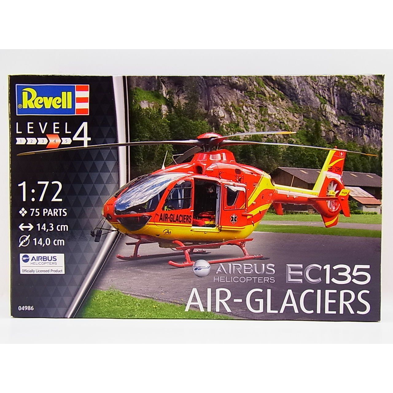 Revell 04986 Airbus EC-135 Air-Glaciers Helikopter építőkészlet 1:72 (04986)