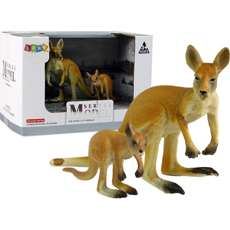 Világ Állatai Sorozat Kenguru Kölyökkel Játékfigura - 2 db (12335)