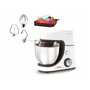 Кухненски робот Tefal MasterChef Gourmet Baking with Kids QB51K138, 1100W, 8 степени на скорост, Функция Pulse, Купа от неръждаема стомана 4.6 л, ​​Комплект сладкиши, Калъф за съхранение, Бял