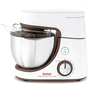 Кухненски робот Tefal MasterChef Gourmet Baking with Kids QB51K138, 1100W, 8 степени на скорост, Функция Pulse, Купа от неръждаема стомана 4.6 л, ​​Комплект сладкиши, Калъф за съхранение, Бял