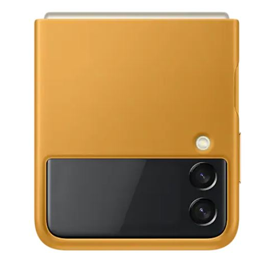 Samsung Galaxy Z Flip3 bőrtok mustársárga (EF-VF711LYEGWW) (EF-VF711LYEGWW)