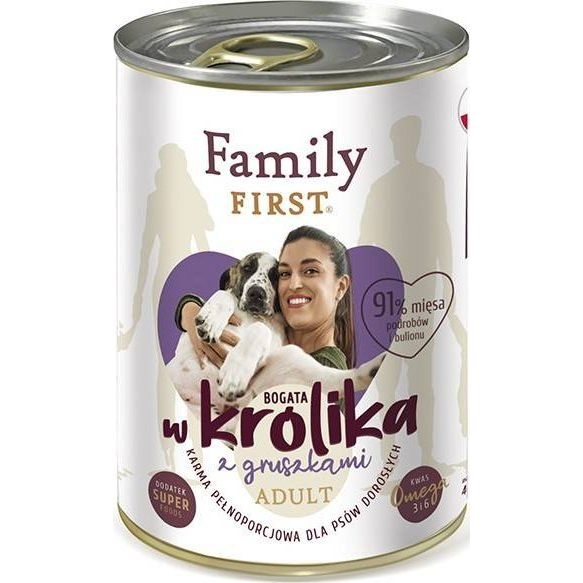 Family First Bogata w królika+gruszka adult 400g