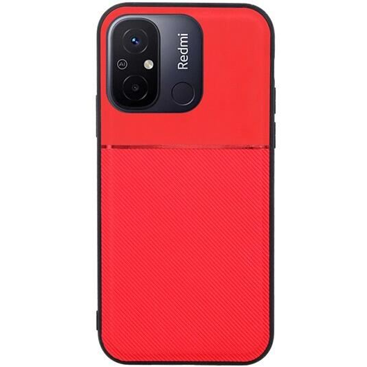 Gigapack Xiaomi Redmi 12C mágneses, bőr hatású, csíkos mintás tok piros (GP-139012) (GP-139012)