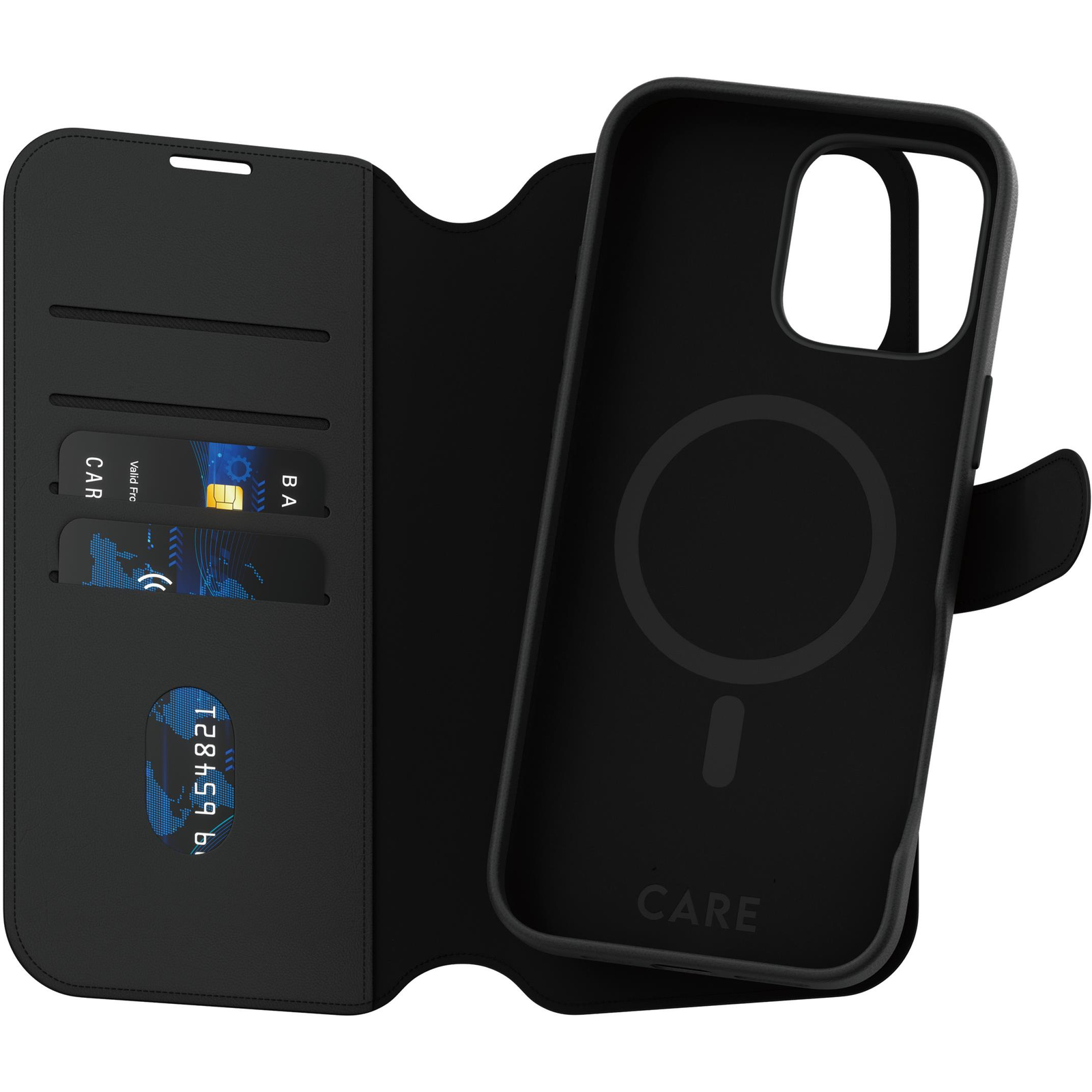 PanzerGlass CARE tok Apple iPhone 16 Pro Max MagSafe Wallet 2v1 fekete (1332)