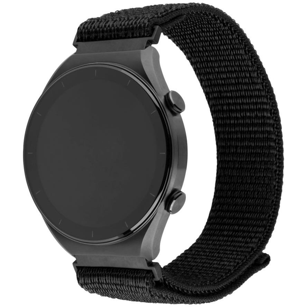 ФИКСИРАНА найлонова каишка за спортен часовник с бързо освобождаване за 20 мм смарт часовници, черен FIXNST2-20-BK, 245105, аксесоар за смарт часовник