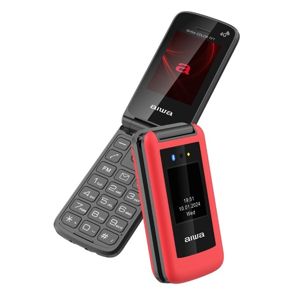 Teléfono Móvil Aiwa Fp-30-4g Rd Para Personas Mayores/ Rojo