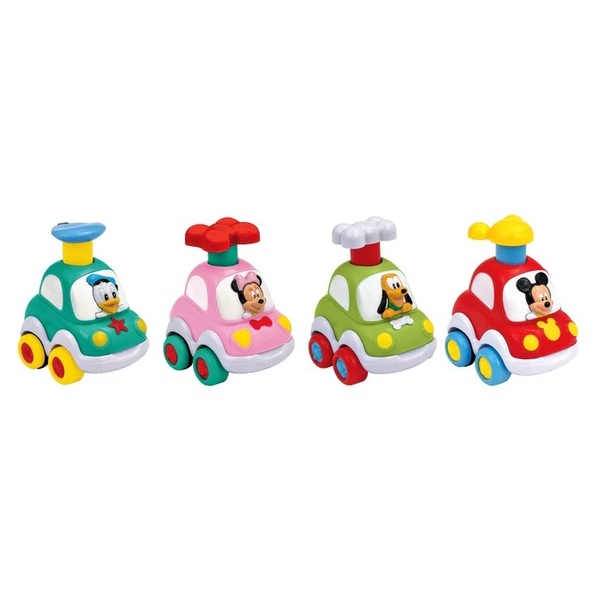Clementoni Disney Press and Go! autó készlet (4 darabos)
