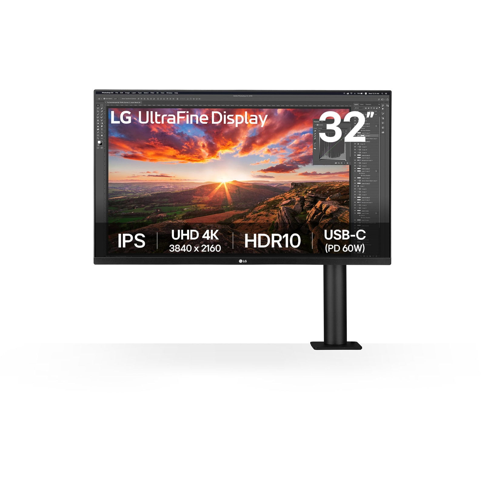 LG 32UN880K-B 31,5" 4K UHD IPS Monitor Ergo