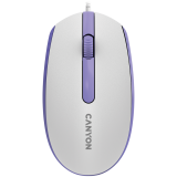 Canyon M-10 vezetékes optikai egér fehér-lila
