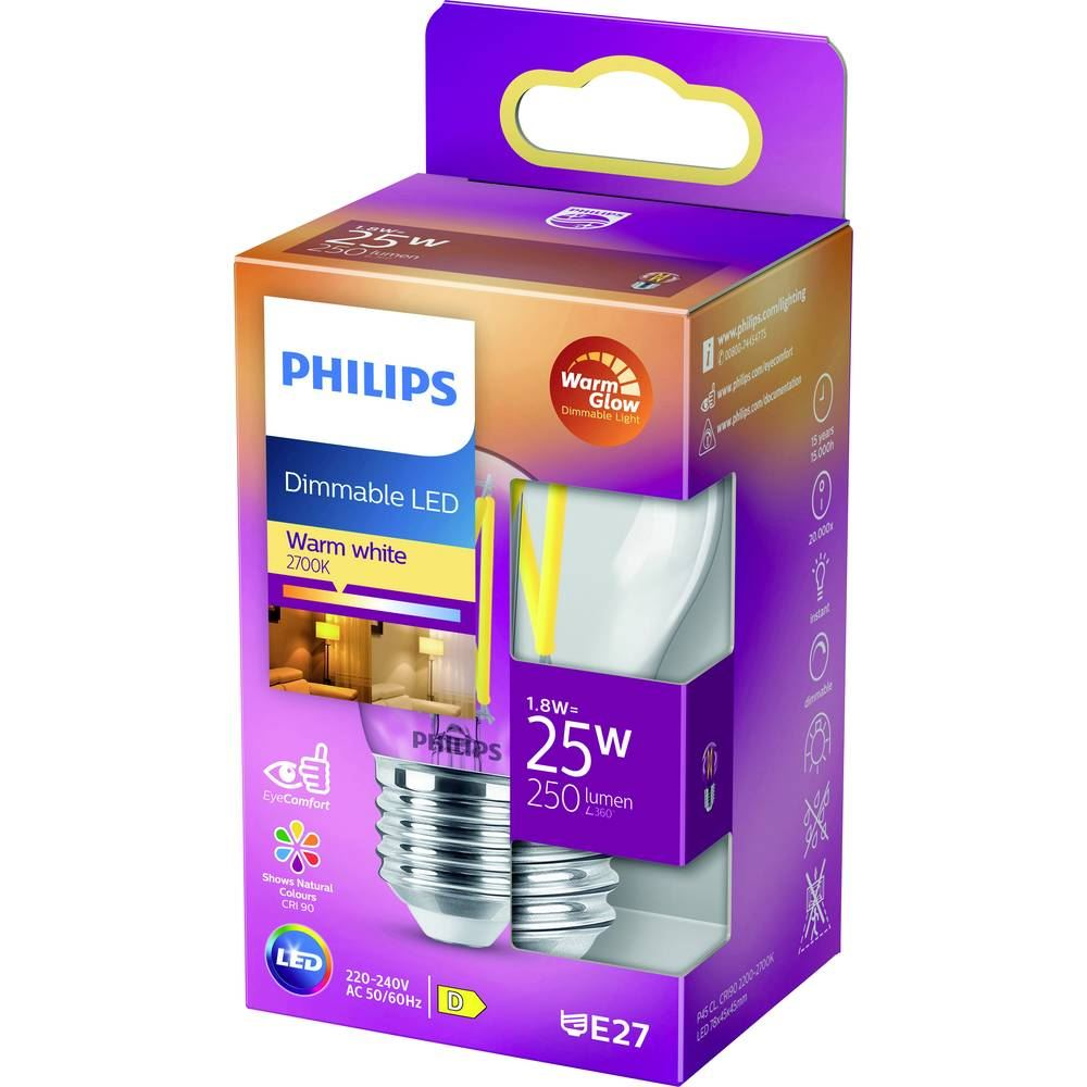 Philips E27 2.5W LED fényforrás meleg fehér (871951432419000) (871951432419000)