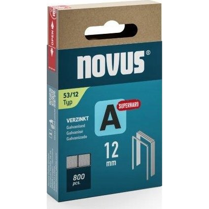 Novus Tools 042-0780 Finomhuzal kapcsok 53-as típus 800 db Méret (H x Sz) 12 mm x 11.3 mm (NV042-0780)