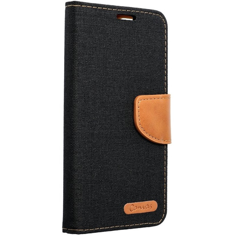 Apple iPhone 13 Pro Max, Oldalra nyíló tok, stand, Canvas Book, fekete (107400)