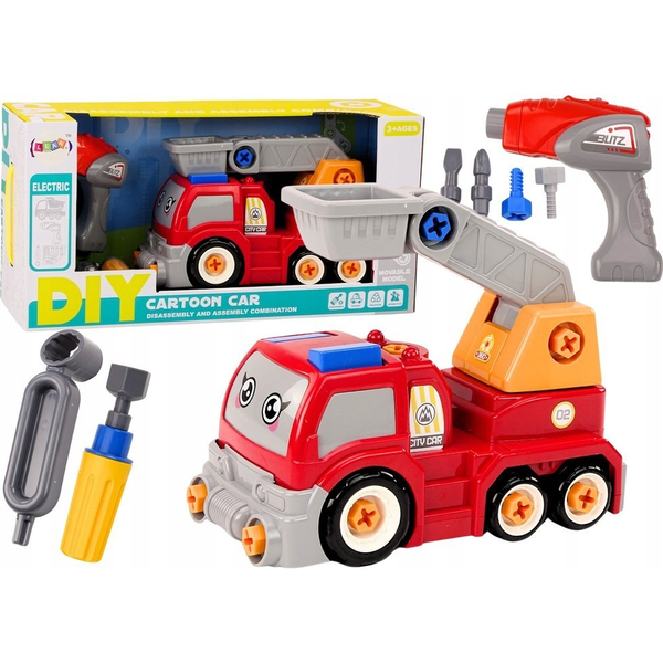 Boom Truck Szétszedhető Barkács Piros 18652