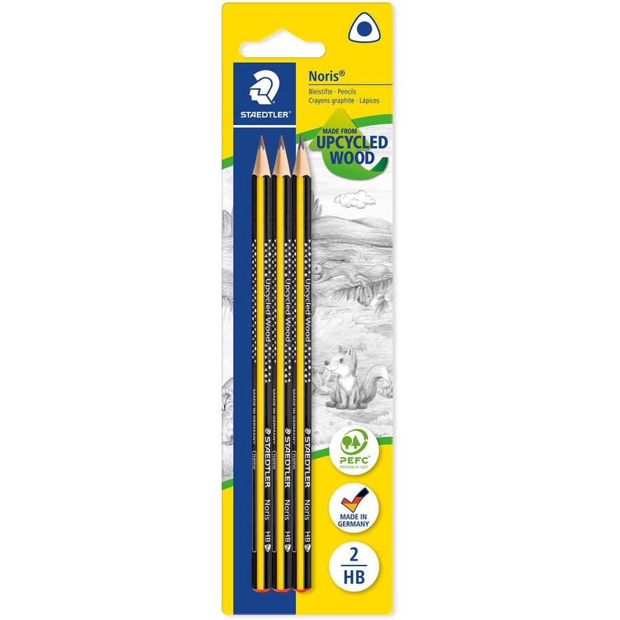 STAEDTLER Bleistift Noris HB x3 Blisterkarte (183-HBBK3)