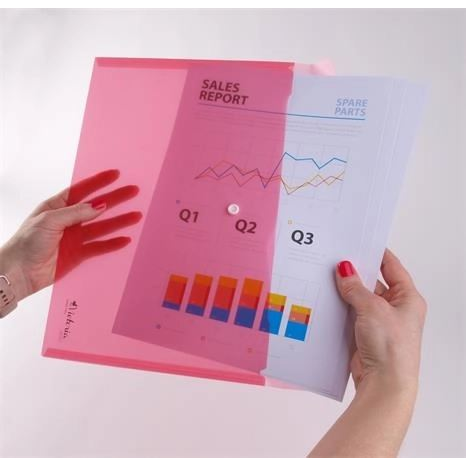 Victoria patentos irattartó tasak A4 piros (IDITA4P) (IDITA4P)