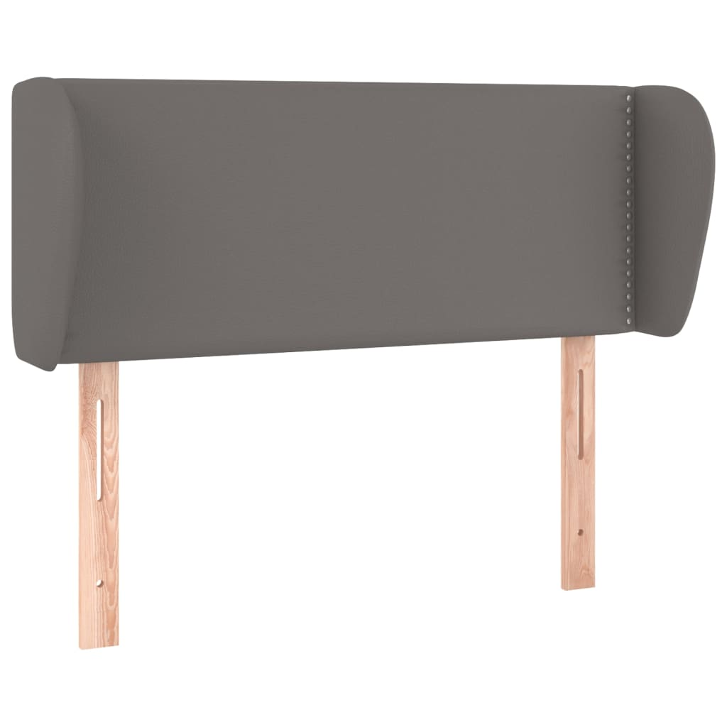 szürke műbőr szárnyas fejtámla szárnyakkal 93x23x78/88 cm (3117086)