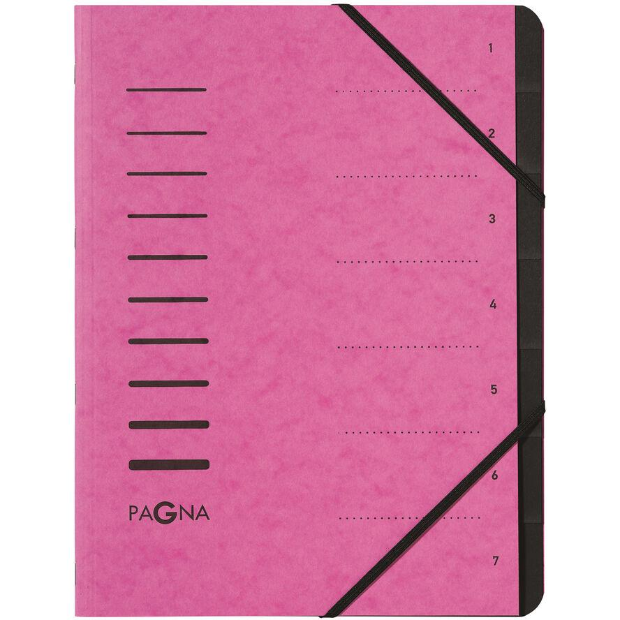 PAGNA Ordnungsmappe 7 Fächer 1-7 dunkelrosa (40058-34) (40058-34)