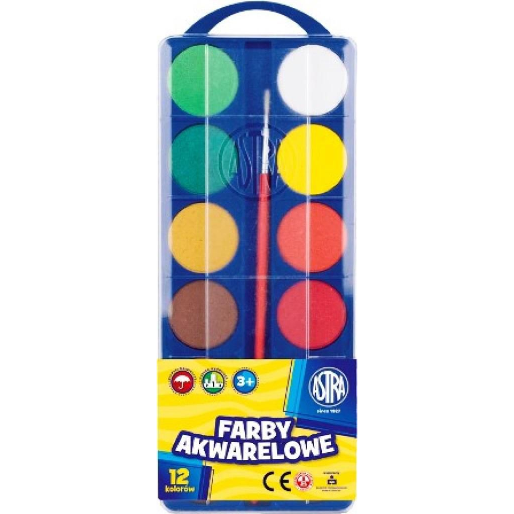Vízfesték Astra 30 cm Nagy Gombos Ajándék Ecsettel 12 Darabos (WIKR-025832)