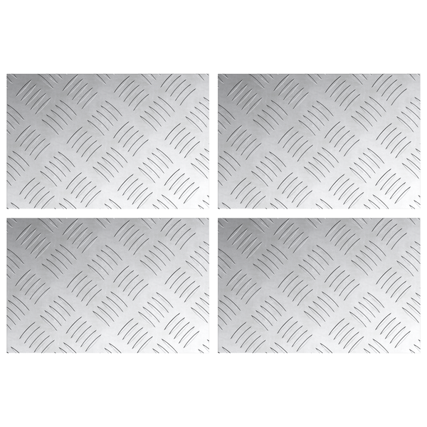 Plăci striate antiderapante, 4 buc., 30x20 cm, aluminiu