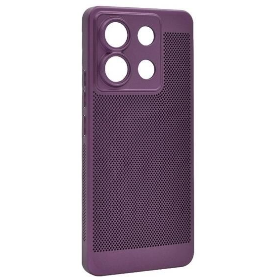 Gigapack Xiaomi Poco X6 légáteresztő, lyukacsos műanyag tok lila (GP-154111) (GP-154111)