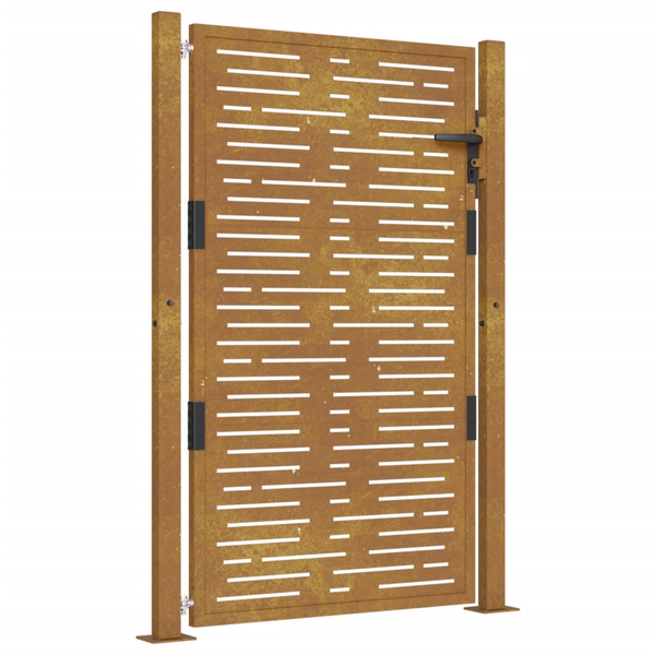 fűmintás corten acél kerti kapu 105 x 130 cm