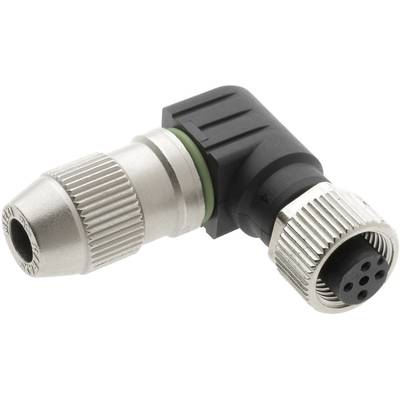 HARTING 21011405091 Érzékelő-/működtető összekötő, konfekcionálatlan M12 Alj, hajlított Pólusszám: 4 1 db darab (21011405091)