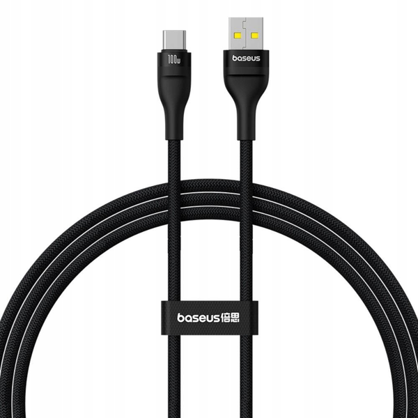 Baseus Flash 2 USB A to USB C fast charging cable 1 m 100 W Black