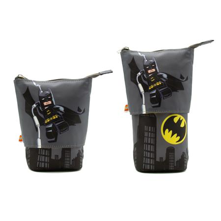 Lego Tolltartó, cipzáras, pop-up,  "Super Heroes Batman", szürke-mintás (L53368)