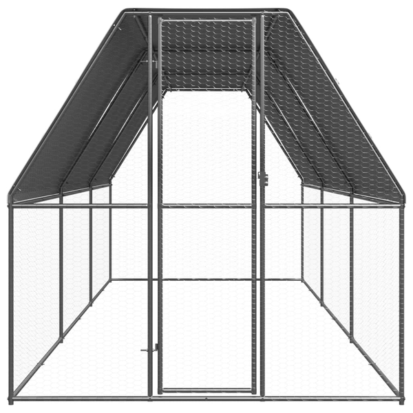 vidaXL Klatka zewnętrzna dla kurcząt, 2x6x2 m, stal galwanizowana