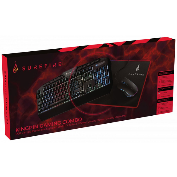 Verbatim 48833 toetsenbord Inclusief muis Gamen USB QWERTY Italiaans Zwart