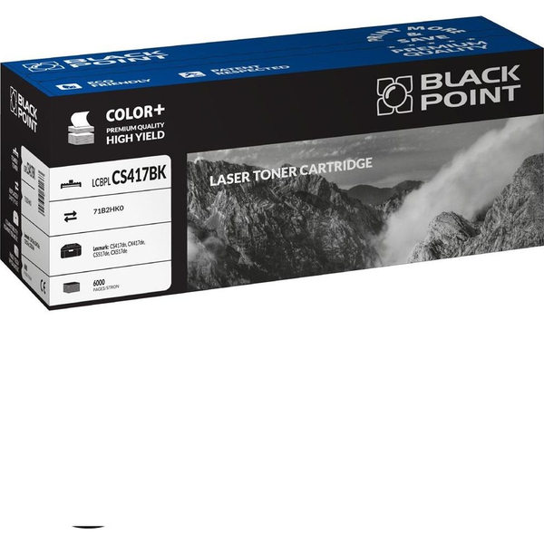 Black Point LCBPLCS417BK toner fekete Lexmark CS417dn/CX417de