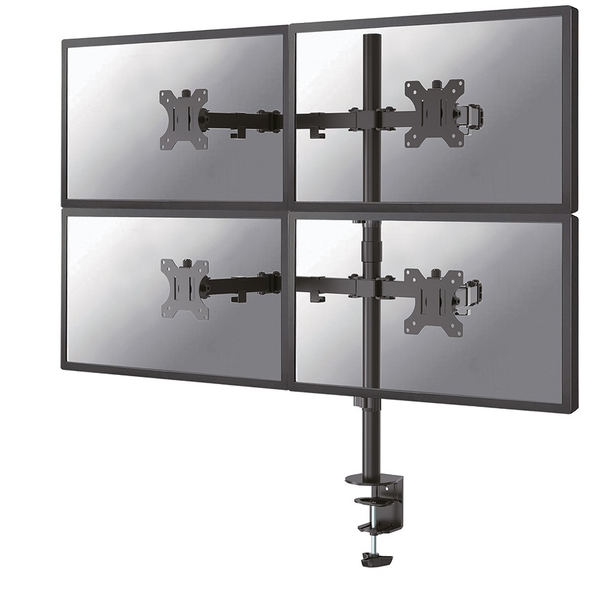 Neomounts FPMA-D550D4BLACK flat panel bureau steun 81,3 cm (32") Zwart