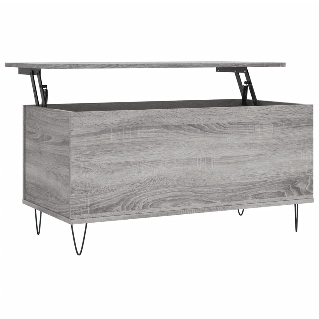 szürke sonoma színű szerelt fa dohányzóasztal 90x44,5x45 cm (830978)