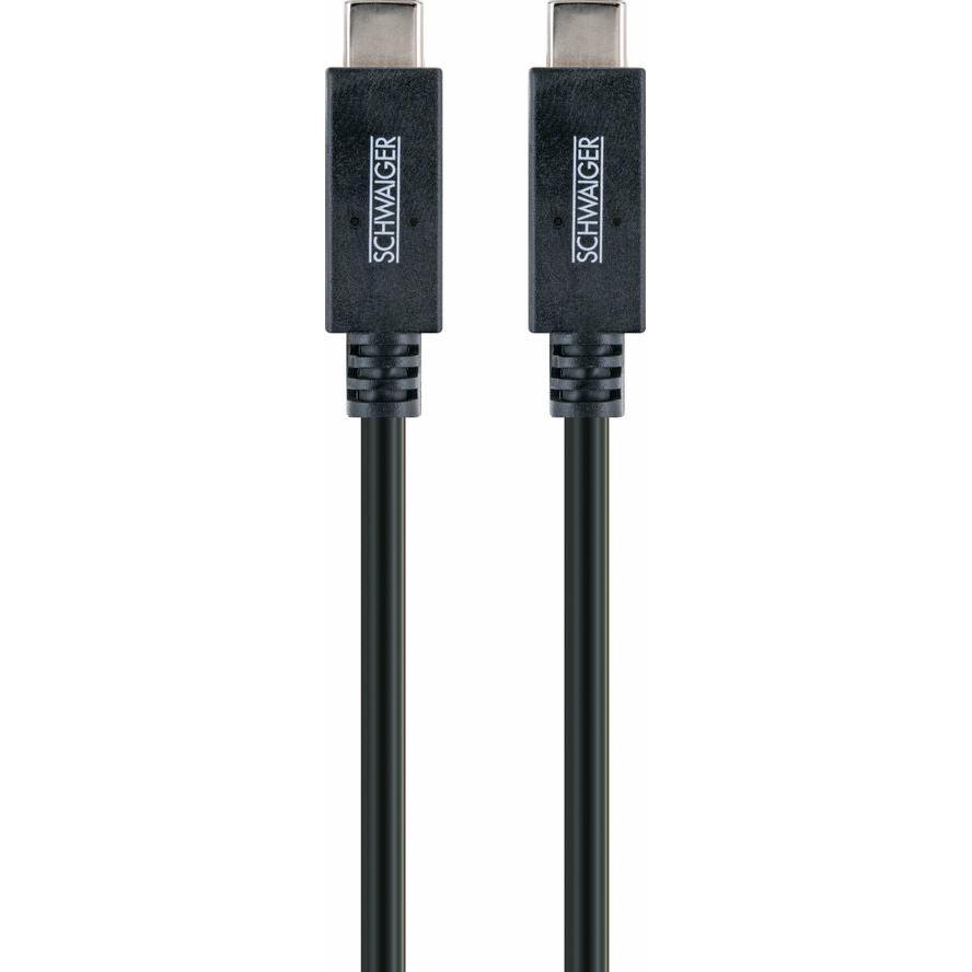 Schwaiger USB-Kabel 3.1 St. C->3.1 TypC 1,00m schwarz (LK101C531) (LK101C531)