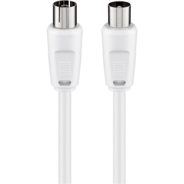 Антенен кабел за телевизия Goobay, баща-майка, бял