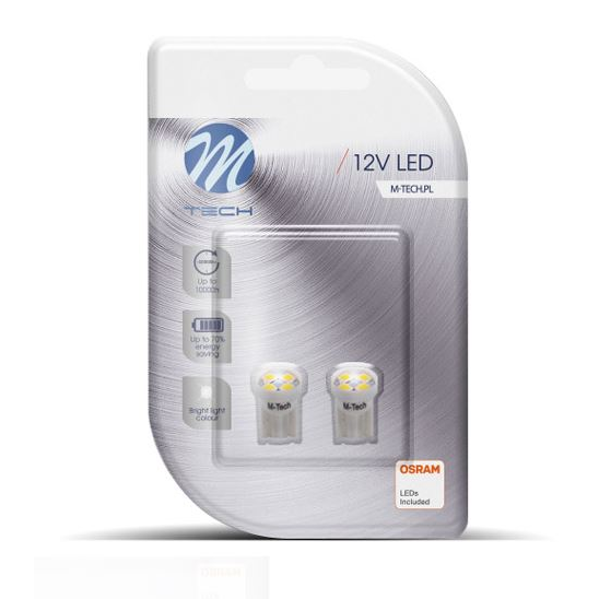 M-Tech T10 LED 4x3528 SMD fehér, pár (72LB017W) (72LB017W)