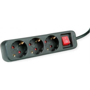 Roline 19.07.1070 Elosztó kapcsolóval Fekete Védőérintkezős 1 db (19.07.1070)