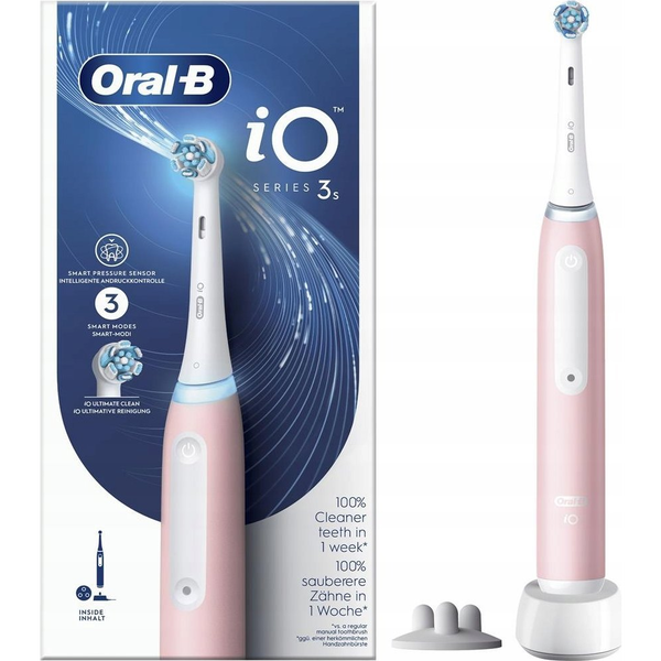 Oral-B iO 8006540730843 elektomos fogkefe Felnőtt Rezgő fogkefe Rózsaszín, Fehér