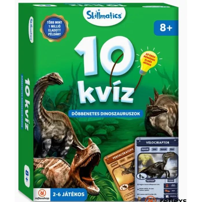 Reflexshop 10 kvíz Döbbenetes dinoszauruszok Stratégiai társasjáték (SMGITDDRS)